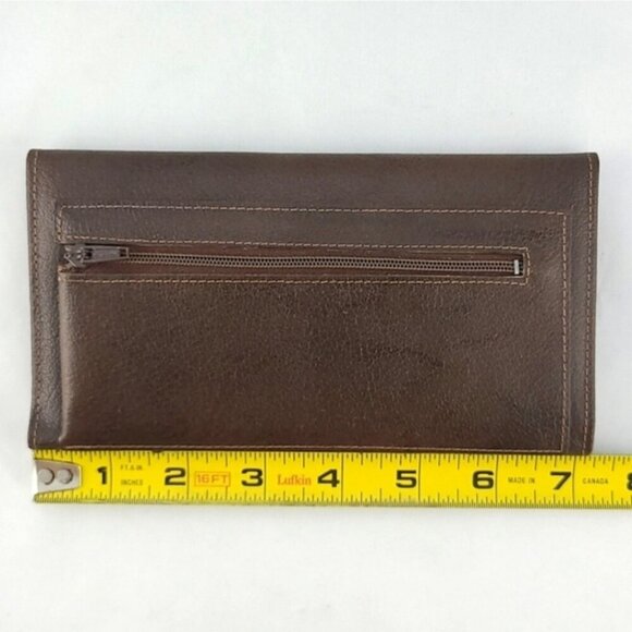 ROLFS Vintage Women's Brown Leather Trifold Wallet Snap Closure - Picture 13 of 15